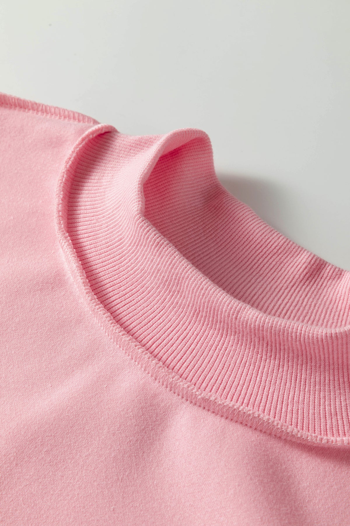 Light Grey Oversize Drop Shoulder Reversible Mock Neck Sweatshirt