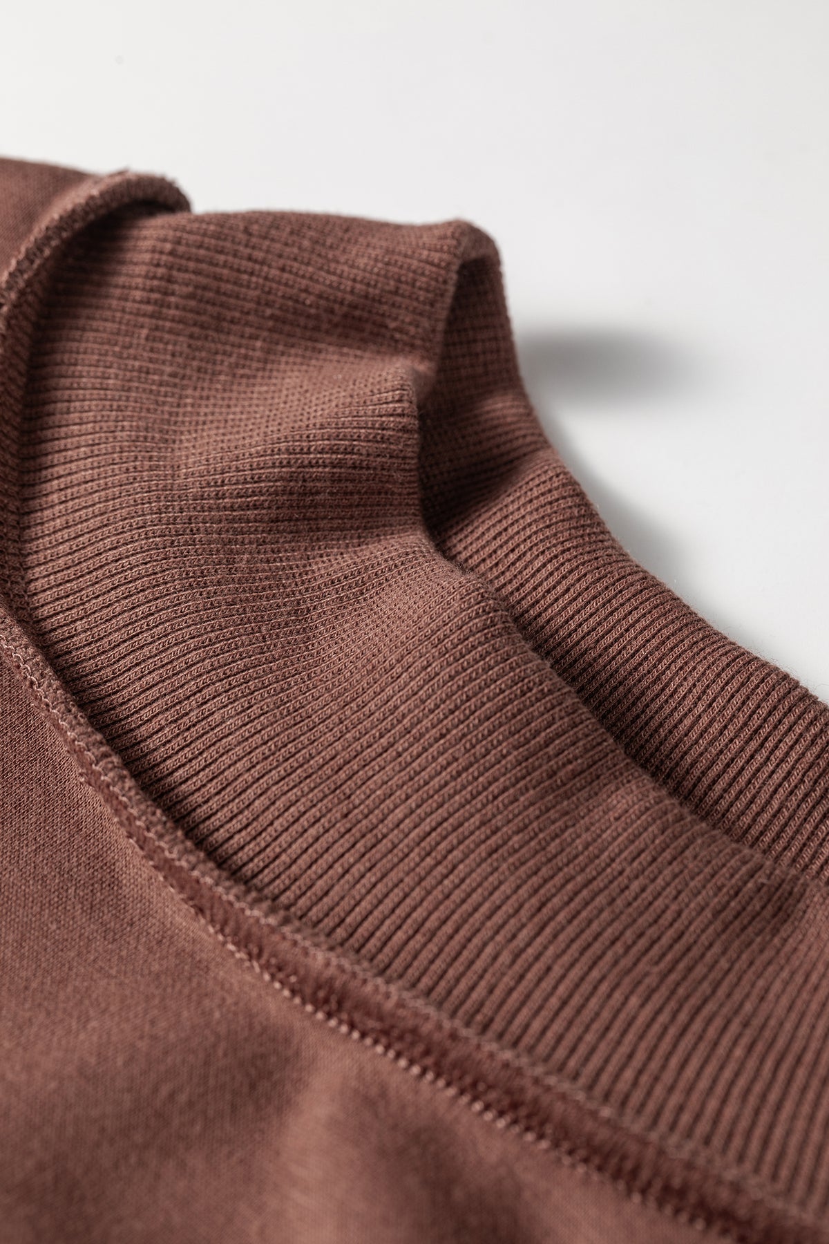 Light Grey Oversize Drop Shoulder Reversible Mock Neck Sweatshirt