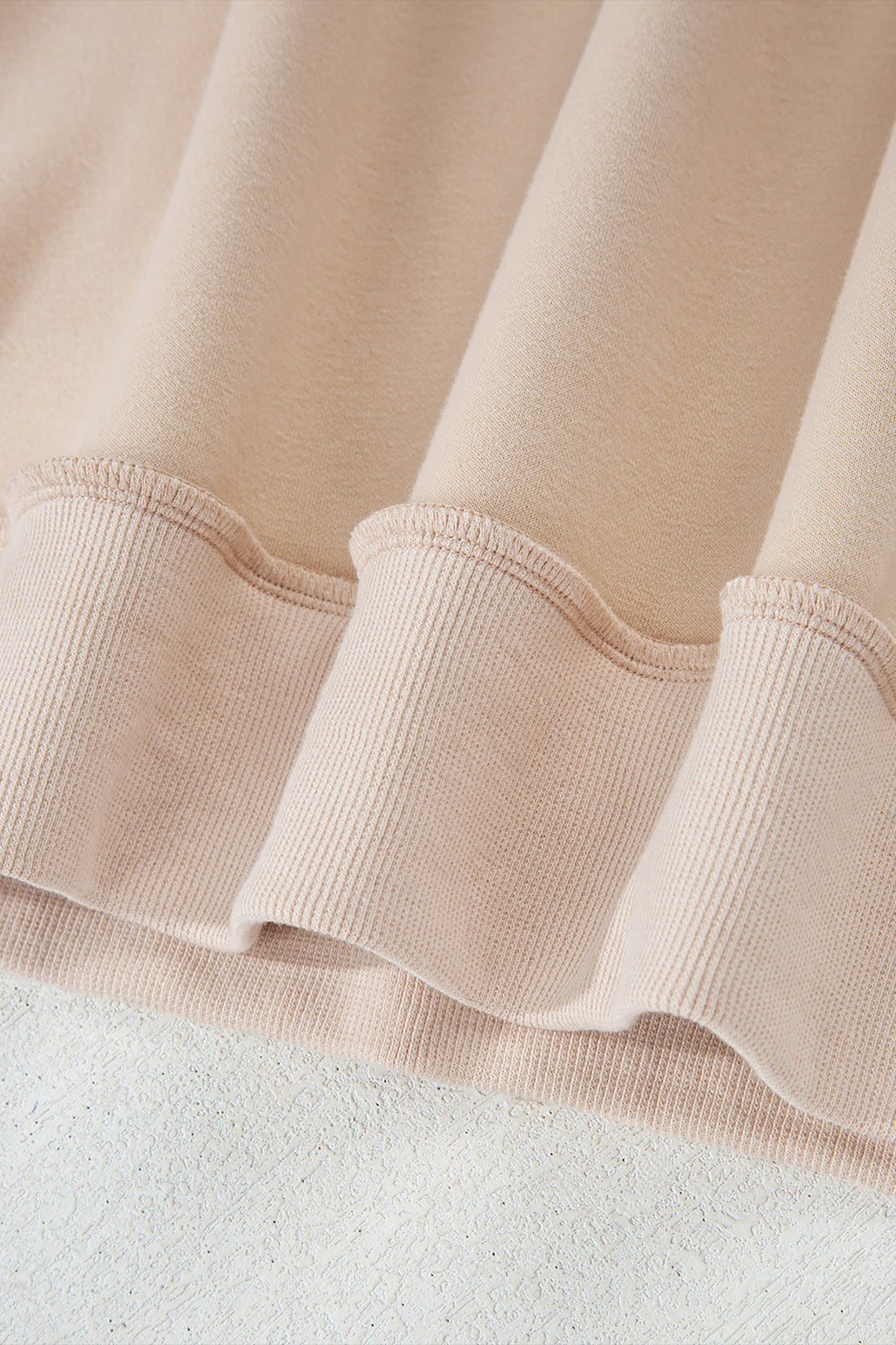 Light Grey Oversize Drop Shoulder Reversible Mock Neck Sweatshirt