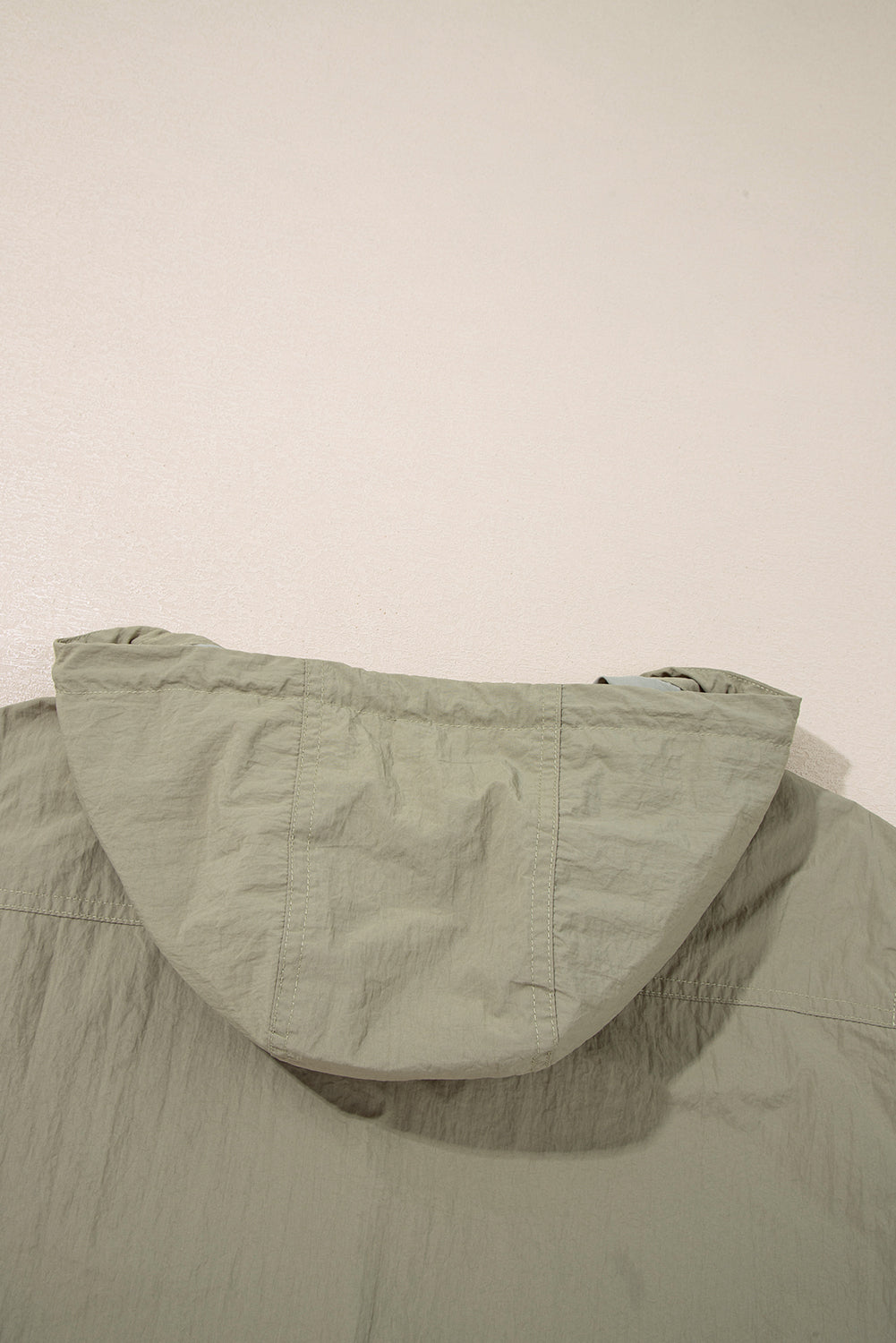 Laurel Green Zipped Pocket Cropped Hooded Utility Jacket