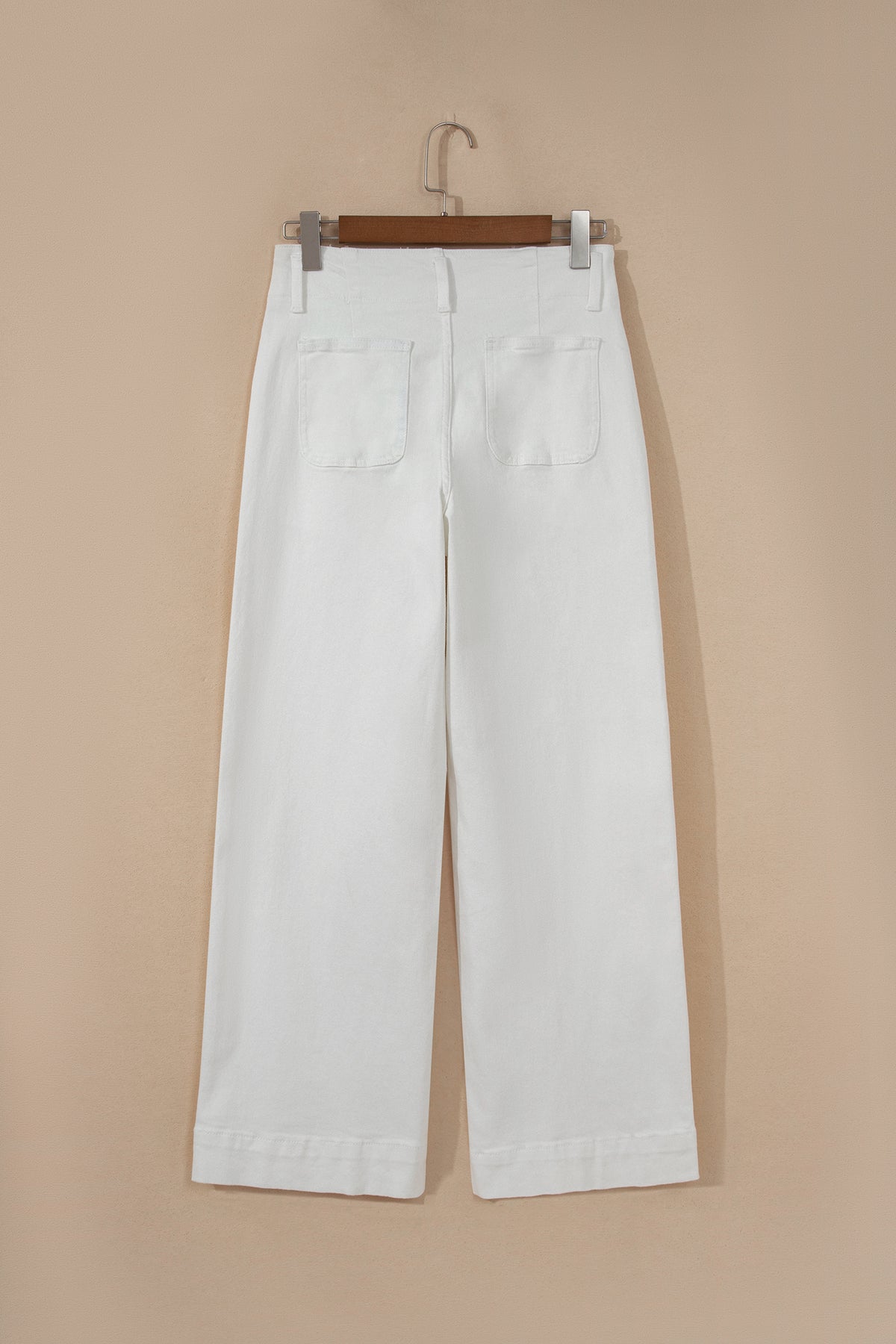 Black 2-Button High Waist Wide Leg Jeans