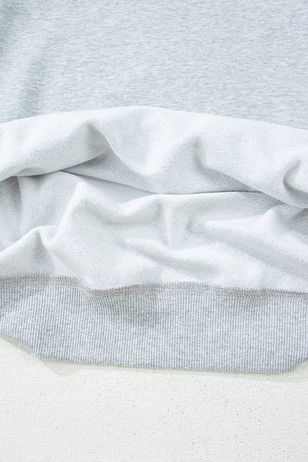 Gray Solid Color Oversized Mock Neck Sweatshirt