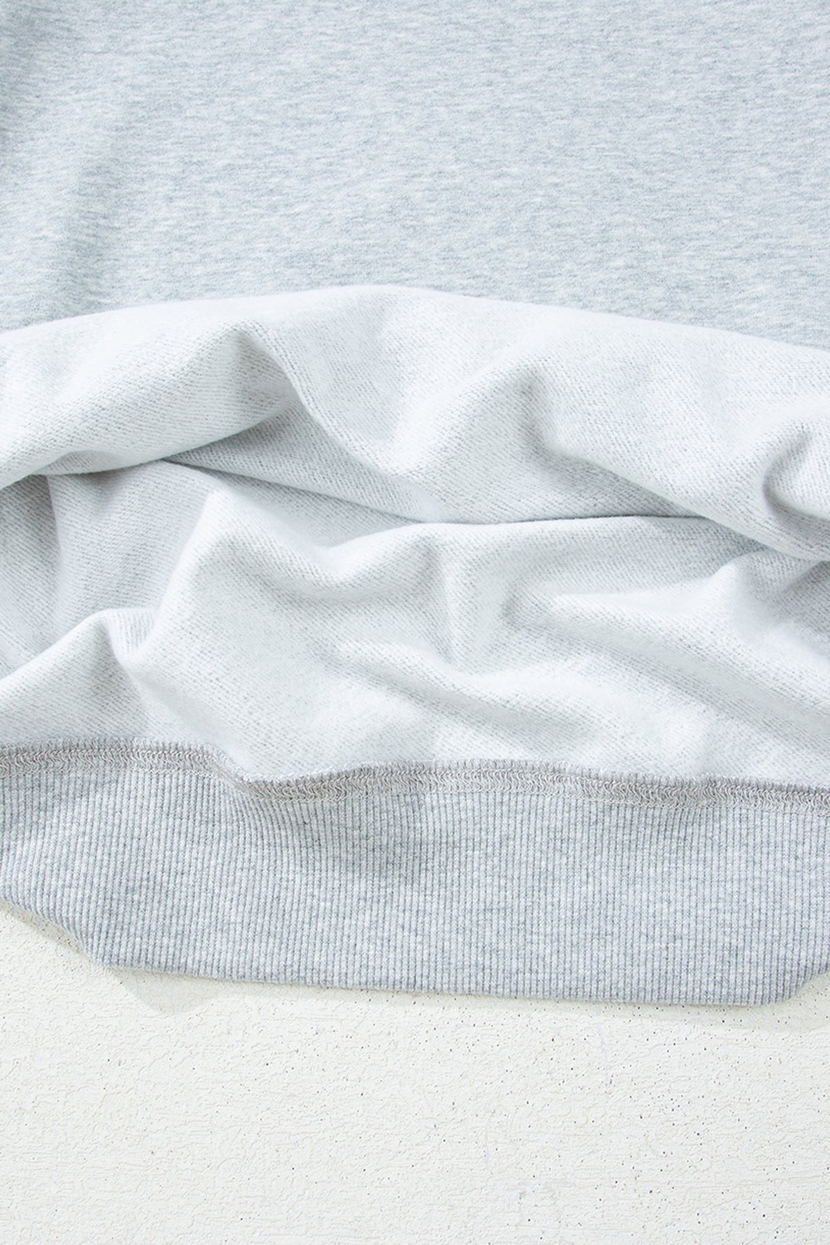 Gray Solid Color Oversized Mock Neck Sweatshirt