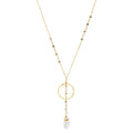 Crystal Halo Y Necklace