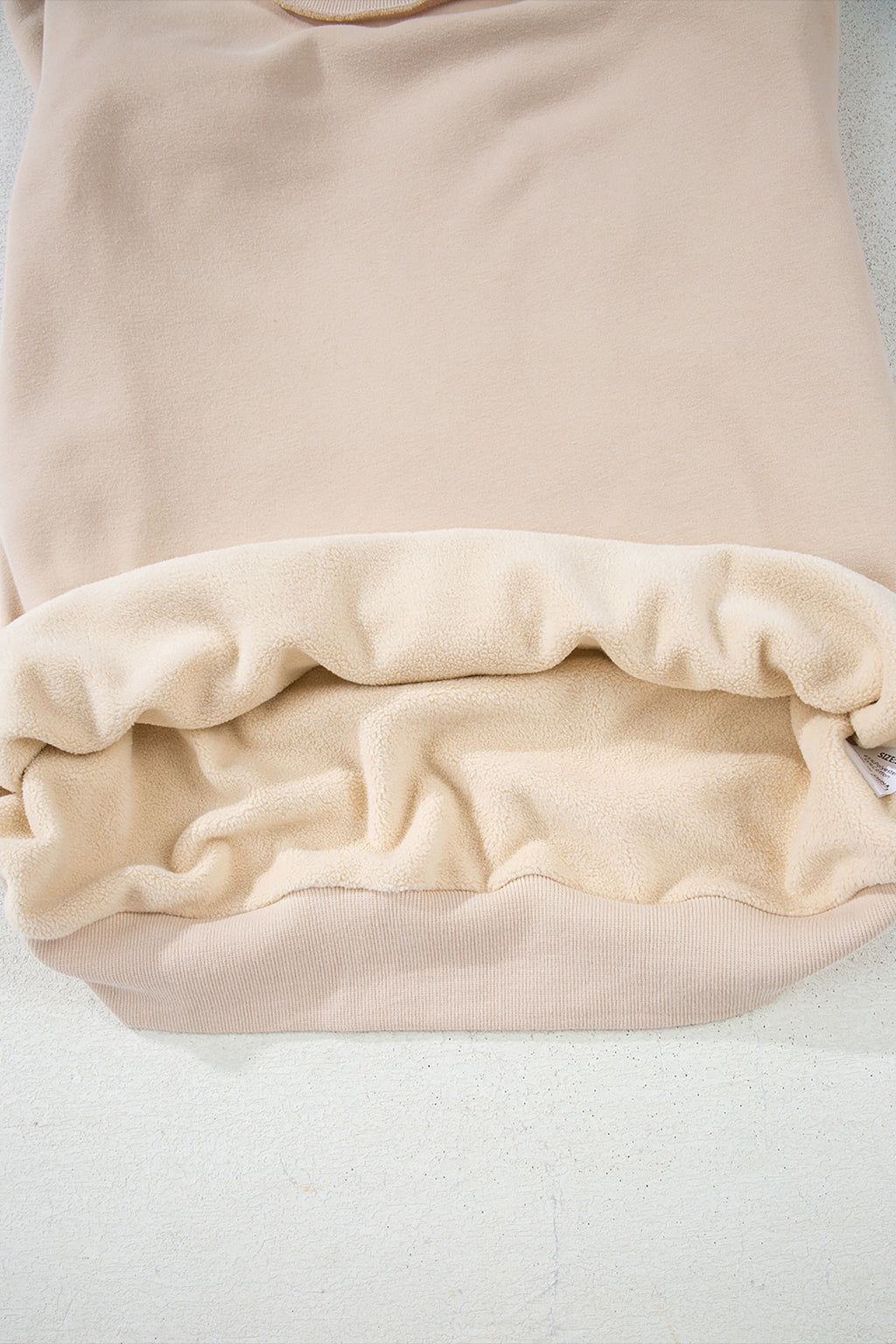 Light Grey Oversize Drop Shoulder Reversible Mock Neck Sweatshirt