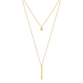 Layered Bar Bullet Necklace